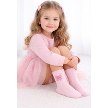 Gigi Giyim Kendinden Kurdeleli Kız Çocuk Soket Çorap
