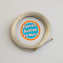 Nzb Plastik Kaplama Spiral Kablo Çekme Teli Elektrikçi Sustası 20 Metre Kılavuz Tel Tesisat Usta Tip Yay