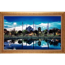 Giyense Altın Çerçeveli Paspartulu Manzara Tablo N845