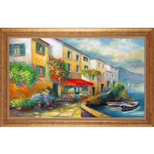 Giyense Altın Çerçeveli Paspartulu Manzara Tablo N1263