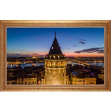 Giyense Altın Çerçeveli Paspartulu Manzara Tablo N1283