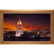 Giyense Altın Çerçeveli Paspartulu Manzara Tablo N1356