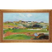 Giyense Altın Çerçeveli Paspartulu Manzara Tablo N1837