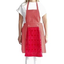 Storemax Havlulu Su Geçirmez Mutfak Önlüğü Kırmızı-Kırmızı Havlulu Puantiyeli