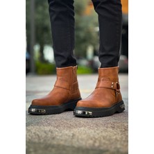 Zapatos CH227 Yukon Erkek Spor Günlük Fermuarlı Cilt Bot Cst - Taba