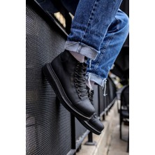 Zapatos CH258 Roma Erkek Spor Günlük Bağcıklı Cilt Bot Cst - Siyah