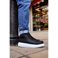 Zapatos CH258 Roma Erkek Spor Günlük Bağcıklı Cilt Bot Cbt - Siyah