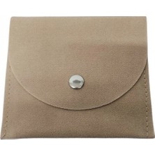 Özer Kutu Kadife (Süet) Zarf Kese Krem 25 Adet 8X10 Boy Takı, Altın Kesesi (Çıtçıtlı)