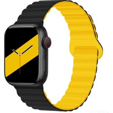 Gordon's Apple Watch Uyumlu Premium Mıknatıslı Silikon Çift Renkli Kordon (38/40/41/42/44/45/46/49 Mm) – Iwatch Series Ultra, 11, 10, 9, 8, 7, 6, 5, 4, 3, Se – Unisex