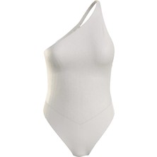 Calvin Klein Kadın Beyaz Calvin Klein One Shoulder One Pıe Kadın Beyaz Mayo