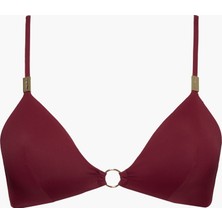 Calvin Klein Kadın Bordo Calvin Klein Trıangle Moulded Cup Kadın Bordo Bikini Üstü