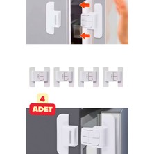 Vekorr 4 Adet Çocuk Kilidi Buzdolabı Mobilya Çekmece Dolap Kapağı Güvenlik Koruma Kilit