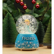 PremiumPort Frozen Temalı Büyük Boy Işıklı ve Müzikli Kar Küresi, Mavi