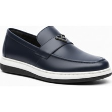 Elit Alvino 367 Lacivert %100 Hakiki Deri Hafif Ultra Rahat Günlük Erkek Ayakkabı