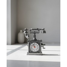 Adat N8808B Telefon Şeklinde Çalar Saat Gümüş