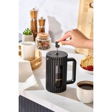 UltraMint Şık Siyah French Press 600 Ml, Kahve ve Çay Demleme Şıklığı