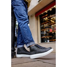 Zapatos CH258 Roma Erkek Spor Günlük Bağcıklı Cilt Bot Cbt - Antrasit
