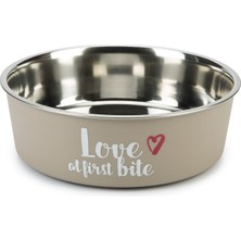 Techmrt Beeztees Köpek Mama Su Kabı, Paslanmaz Çelik, Gri, 23CM, 2000ML