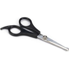 Techmrt Beeztees Köpek Burun ve Kulak Tüy Düzletme ve Bakım Makası, Siyah, 15CM, 15X6X0,5CM