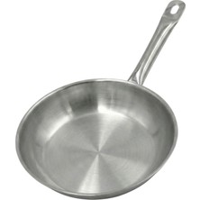 Özbir Paslanmaz Çelik Tek Saplı Indüksiyon Tabanlı Kızartma Tavası 26X6 cm 3 Lt 304 Kalite