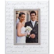 Storemax Uluslararası Tasarımlar 5x7 Corinthians Düğün Rustik Badana Resim Çerçevesi