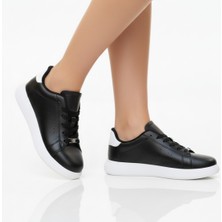 Elit Wipper 9369 Siyah Hafif Rahat Düz Taban Kadın Sneaker