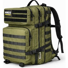 Haegs Askeri Taktik Sırt Çantası, Ağır Hizmet Çanta, Kampçılık, Dağcılık, Outdoor Çanta 45L -Yeşil