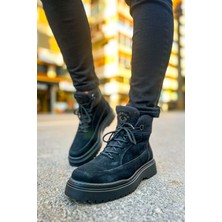 Zapatos CH225 Impacts Erkek Spor Günlük Bağcıklı Süet Bot Sst - Siyah