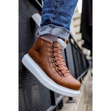 Zapatos CH258 Roma Erkek Spor Günlük Bağcıklı Cilt Bot Cbt - Taba