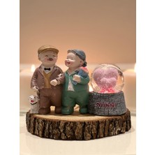 PremiumPort Aşkla Parlayan Kalpli Işıklı Kar Küresi, Unutulmaz Hediye