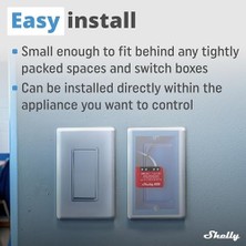 Storemax 1pm Mini Gen3 | Wlan ve Bluetooth Akıllı Röle Şalteri, 1 Kanal 8A Akım Ölçümü | Sıva Altı Işık Şalteri | Alexa ve | Ios Uygulaması | Hub Gerekmez (2'li Paket)