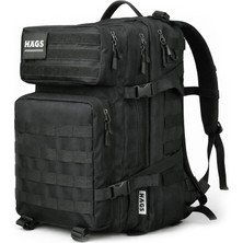 Haegs Taktik Sırt Çantası, Seyahat Çantası, Ordu Derecesinde Sağlam, Seyahat Sırt Çantası 45L -Siyah