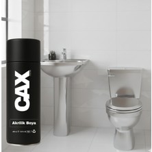 CAXCOLORS Cax Sprey Boya - Parlak Beyaz Lavabo Fayans ve Klozet Boyası - 400ML Suya Dayanıklı Akrilik Boya