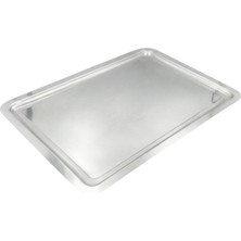 Özbir Paslanmaz Çelik Kasap ve Servis Tepsisi Çok Amaçlı Sunum Tepsisi 25X40 cm