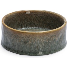 Techmrt Beeztees Dbl Köpek Mama Su Kabı, Seramik, Yeşil, 13,5cm, 500ML