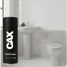 CAXCOLORS Cax Sprey Boya - Parlak Beyaz Lavabo Fayans ve Klozet Boyası - 400ML Suya Dayanıklı Akrilik Boya