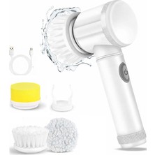 Exenar Şarjlı Temizleme Fırçası 3 Fırça Başlıklı Banyo Tuvalet Lavabo Küvet Fayans Temizlik Fırçası