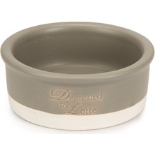 Techmrt Beeztees Dbl Kedi Mama Su Kabı, Seramik, Mat Gri, 12CM, 300ML