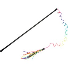 Techmrt Beeztees Kedi Oltası, Zilli, Kurdelalar Uc, Uzun Dalı IP-110CM, Çeşitli Renklerde, 50CM