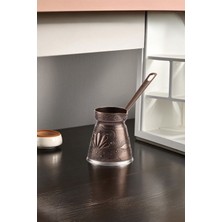 UltraMint Istiridye Desenli Döküm Cezve 4 Kişilik, Indüksiyonlu Ocak Uyumlu, 200 ml
