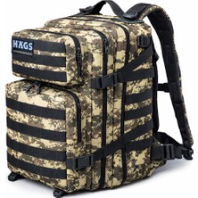 Haegs Askeri Taktik Sırt Çantası, Dağcılık, Kampçılık, Ağır Hizmet Taktik Çanta, 45L - Kamuflaj