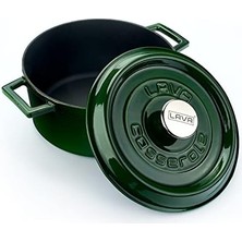 Storemax Metal Premium Serisi - Döküm Yuvarlak Tencere, 24 Cm, Majolik Yeşil