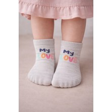 Gigi Giyim Karakter Baskılı ve Yazılı Patik Kız Çocuk Çorap