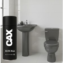 CAXCOLORS Cax Sprey Boya - Parlak Beyaz Lavabo Fayans ve Klozet Boyası - 400ML Suya Dayanıklı Akrilik Boya