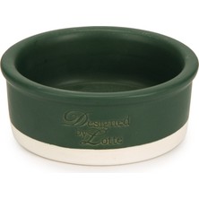 Techmrt Beeztees Dbl Kedi Mama Su Kabı, Seramik, Mat Yeşil, 12CM, 300ML