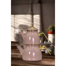 UltraMint Şık ve Dayanıklı Emaye Pudra Çaydanlık Takımı, Keyifli Içim Deneyimi