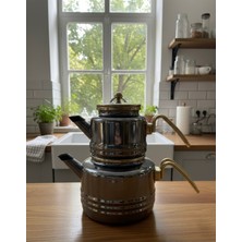 UltraMint Vintage Emaye Çaydanlık, Şık ve Dayanıklı Tasarımıyla Mutfağınıza Şıklık Katar