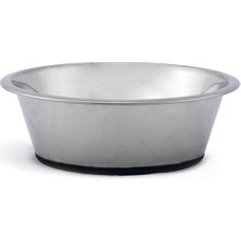 Techmrt Beeztees Köpek Mama Su Kabı, Kaymaz Tabanlı, Paslanmaz Çelik, 25CM, 2,7l