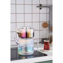 UltraMint Şık ve Dayanıklı Cam Midi Çaydanlık, Pratik Kullanım Için Ideal