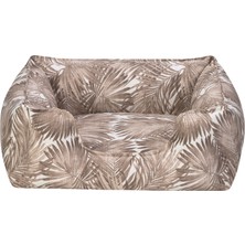 Techmrt Pet Comfort Alpha  Açık Kahverengi-Beyaz Kedi ve Köpek Yatağı S 60X50CM